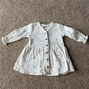 Quincy Mae Cream Floral Button Down Dress